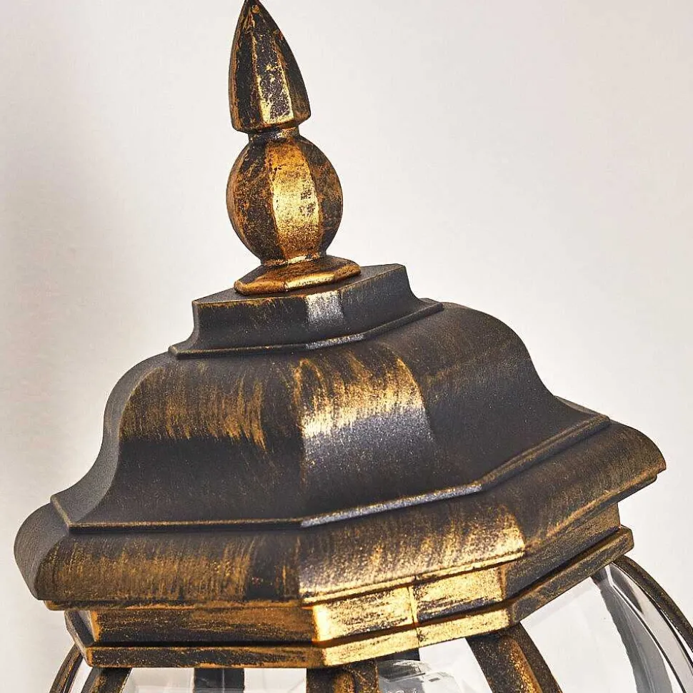 Applique Murale D'Exterieur Lentua Brun Dore, 1 Lumiere, Detecteur De Mouvement