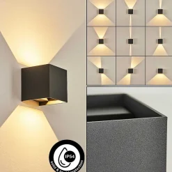 Applique Murale D'Exterieur Tamarin Led Anthracite, 1 Lumiere