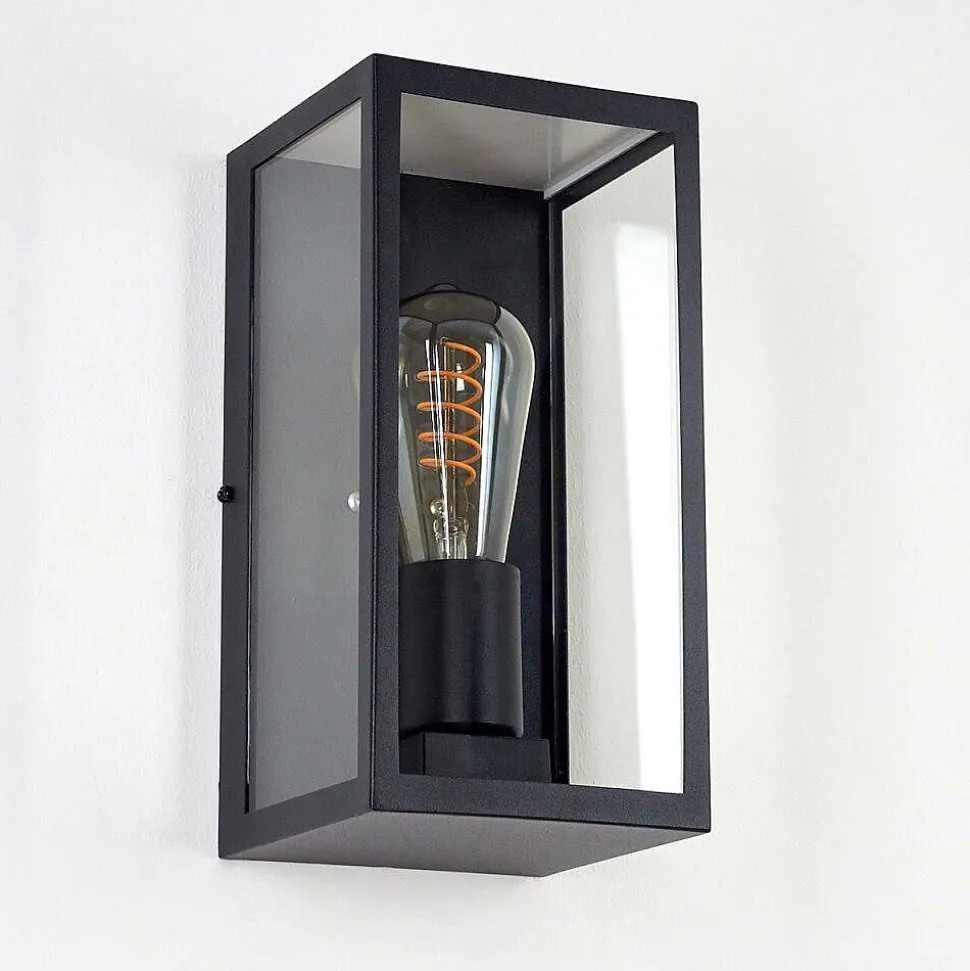 Applique Murale D'Exterieur Hamra Noir, 1 Lumiere