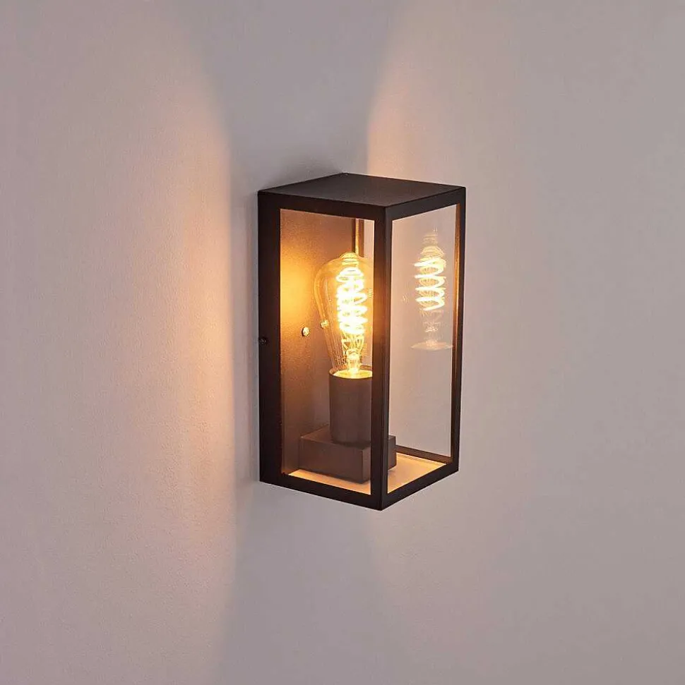 Applique Murale D'Exterieur Hamra Noir, 1 Lumiere