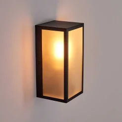 Applique Murale D'Exterieur Hakkas Noir, 1 Lumiere