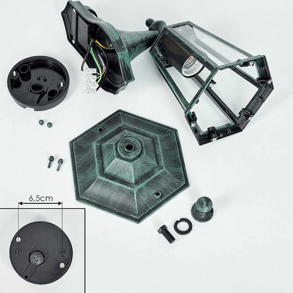 Applique Murale D'Exterieur Loria Vert, Noir, 1 Lumiere, Detecteur De Mouvement