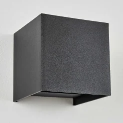 Applique Murale D'Exterieur Tamarin Led Noir, 2 Lumieres