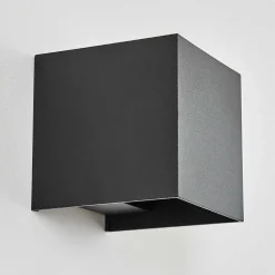 Applique Murale D'Exterieur Tamarin Led Noir, 2 Lumieres