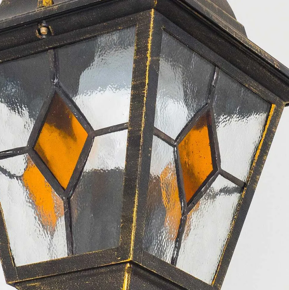 Applique Murale D'Exterieur Antibes Brun Dore, 1 Lumiere