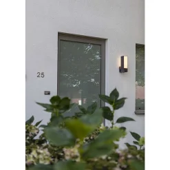 Applique Murale D'Exterieur Lutec Cuba Led Anthracite, 1 Lumiere, Detecteur De Mouvement