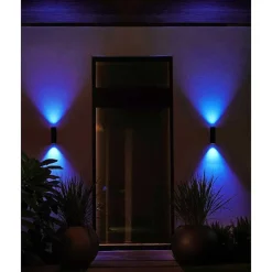 Applique Murale D'Exterieur Philips Hue Ambiance White & Color Appear Led Noir, 2 Lumieres, Changeur De Couleurs