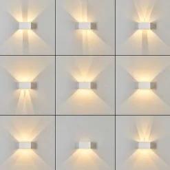 Applique Murale D'Exterieur Tamarin Led Blanc, 1 Lumiere