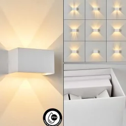 Applique Murale D'Exterieur Tamarin Led Blanc, 1 Lumiere