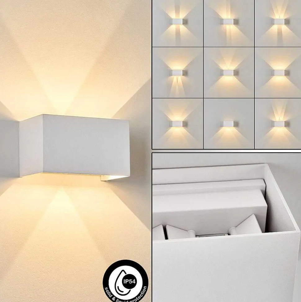 Applique Murale D'Exterieur Tamarin Led Blanc, 1 Lumiere