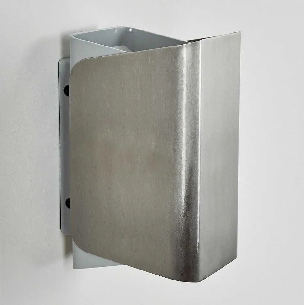 Applique Murale D'Exterieur Bafueiras Led Nickel Mat, Blanc, 1 Lumiere, Telecommandes, Changeur De Couleurs