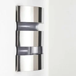 Applique Murale D'Exterieur Kolding Led Acier Inoxydable, Noir, 1 Lumiere, Detecteur De Mouvement