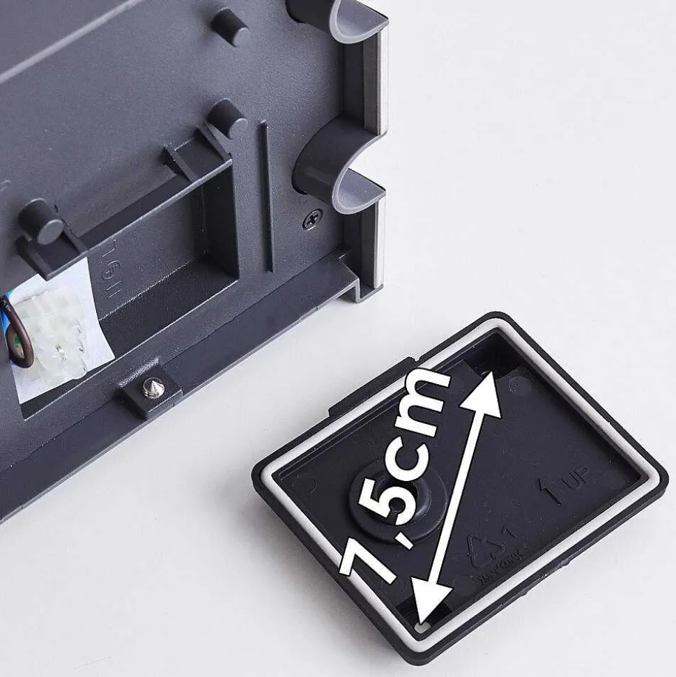 Applique Murale D'Exterieur Kolding Led Acier Inoxydable, Noir, 1 Lumiere, Detecteur De Mouvement