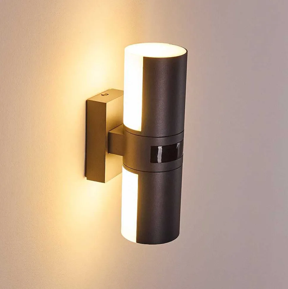 Applique Murale D'Exterieur Baulund Led Anthracite, 1 Lumiere, Detecteur De Mouvement