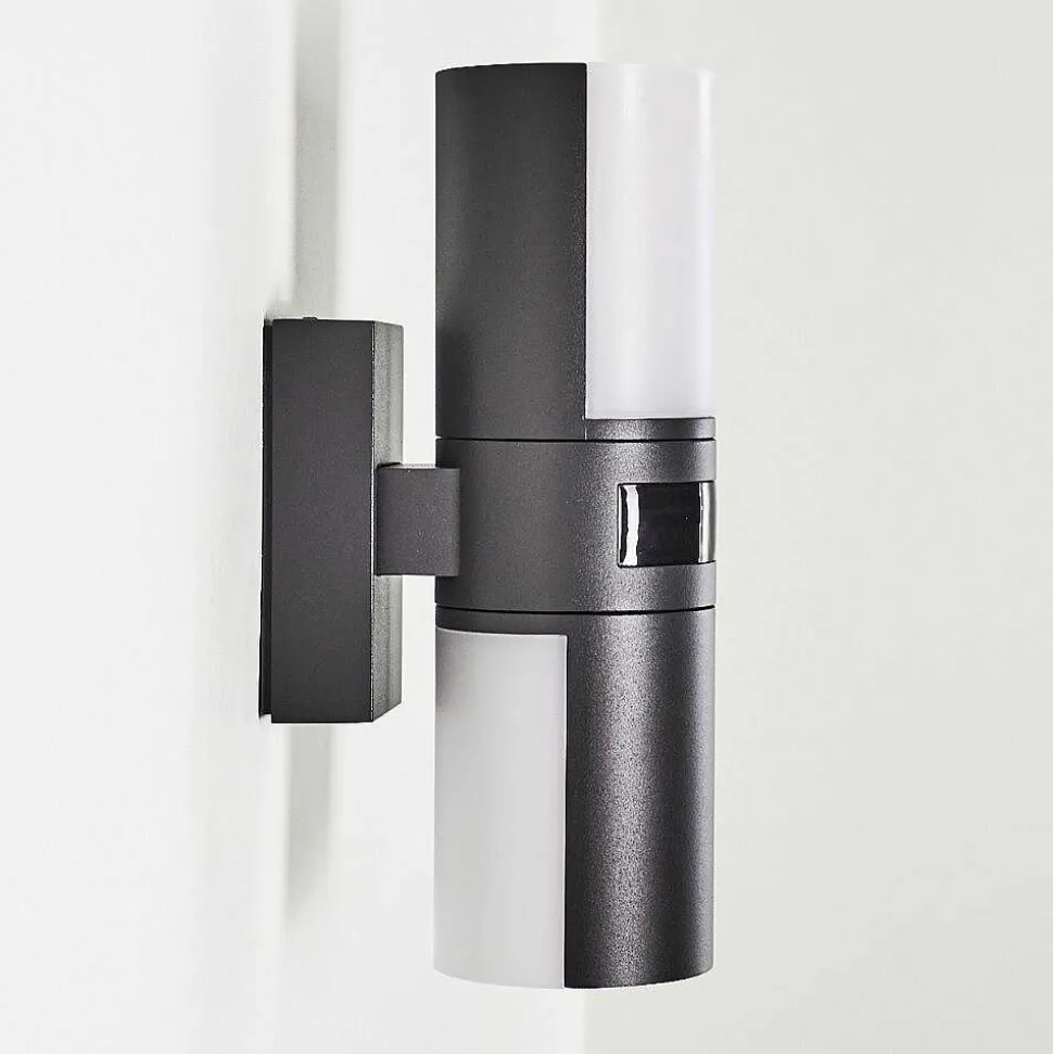 Applique Murale D'Exterieur Baulund Led Anthracite, 1 Lumiere, Detecteur De Mouvement