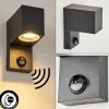 Applique Murale D'Exterieur Kingstown Anthracite, Transparent, 1 Lumiere, Detecteur De Mouvement