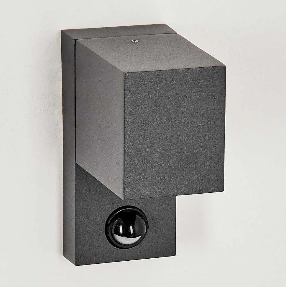 Applique Murale D'Exterieur Kingstown Anthracite, Transparent, 1 Lumiere, Detecteur De Mouvement