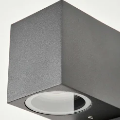 Applique Murale D'Exterieur Kingstown Anthracite, Transparent, 1 Lumiere, Detecteur De Mouvement