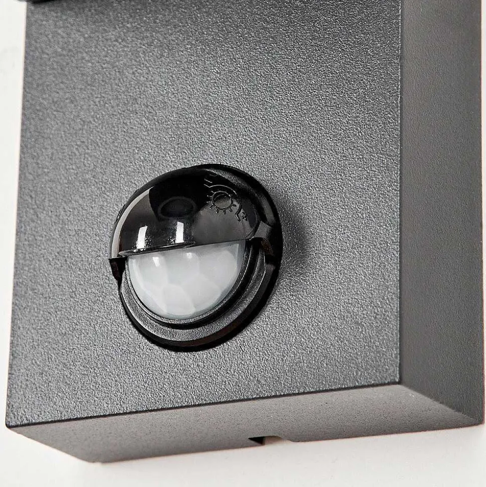 Applique Murale D'Exterieur Kingstown Anthracite, Transparent, 1 Lumiere, Detecteur De Mouvement