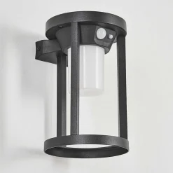 Applique Murale D'Exterieur Lokpano Led Noir, 1 Lumiere, Detecteur De Mouvement, Changeur De Couleurs