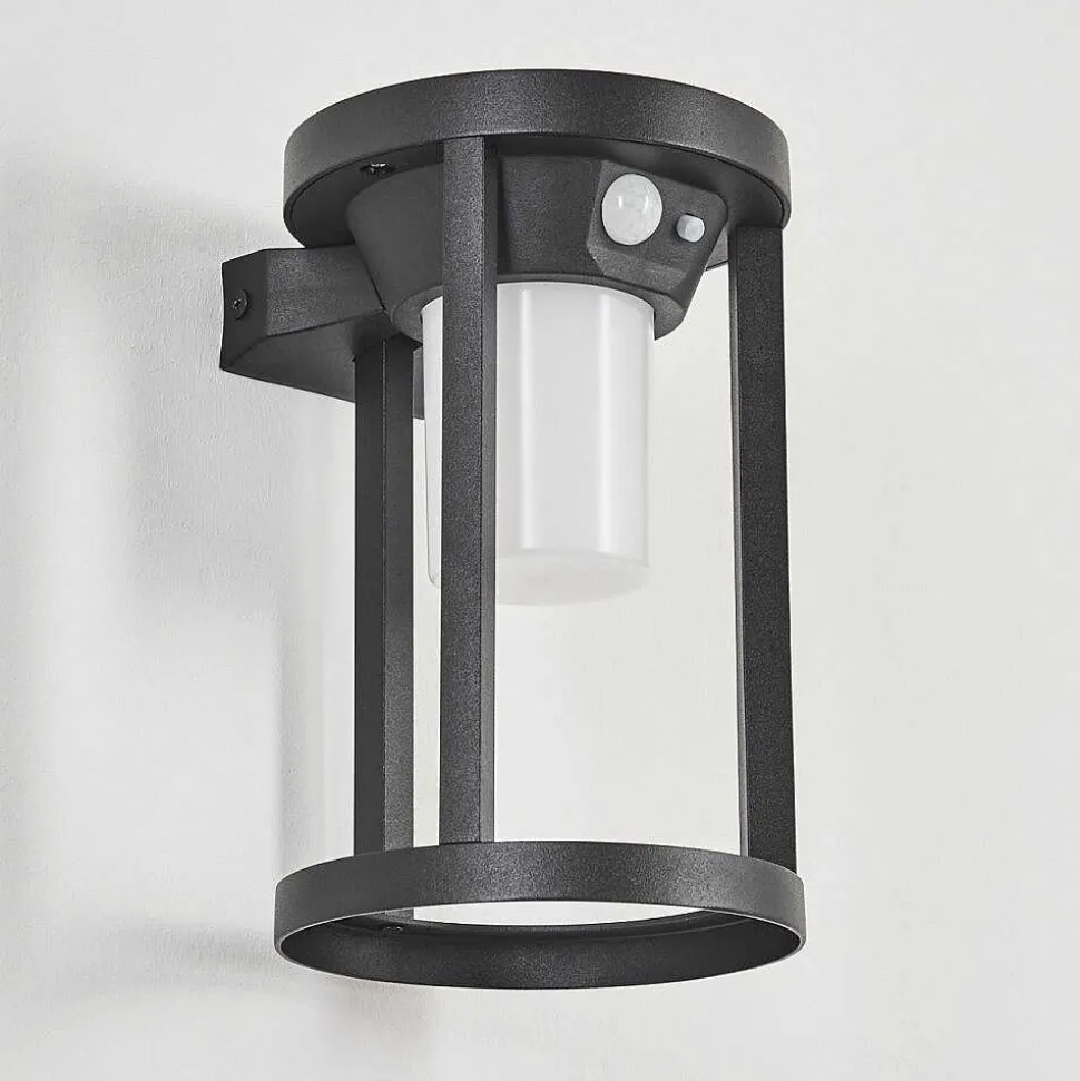 Applique Murale D'Exterieur Lokpano Led Noir, 1 Lumiere, Detecteur De Mouvement, Changeur De Couleurs