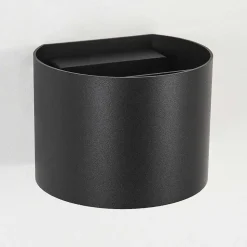 Applique Murale D'Exterieur Tamarin Led Noir, 2 Lumieres