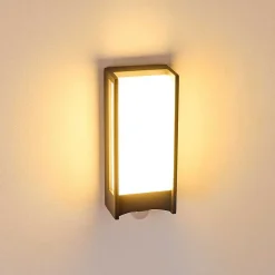 Applique Murale D'Exterieur Skove Led Anthracite, 1 Lumiere, Detecteur De Mouvement