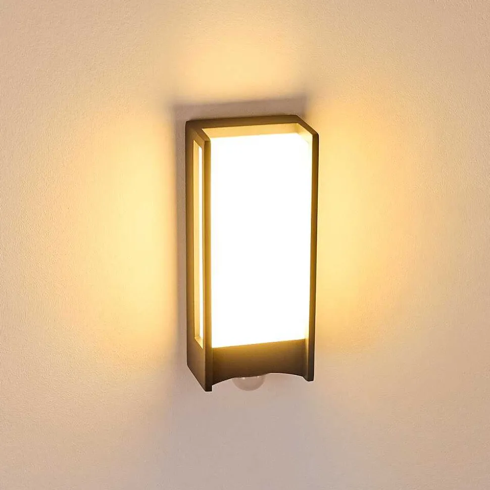 Applique Murale D'Exterieur Skove Led Anthracite, 1 Lumiere, Detecteur De Mouvement