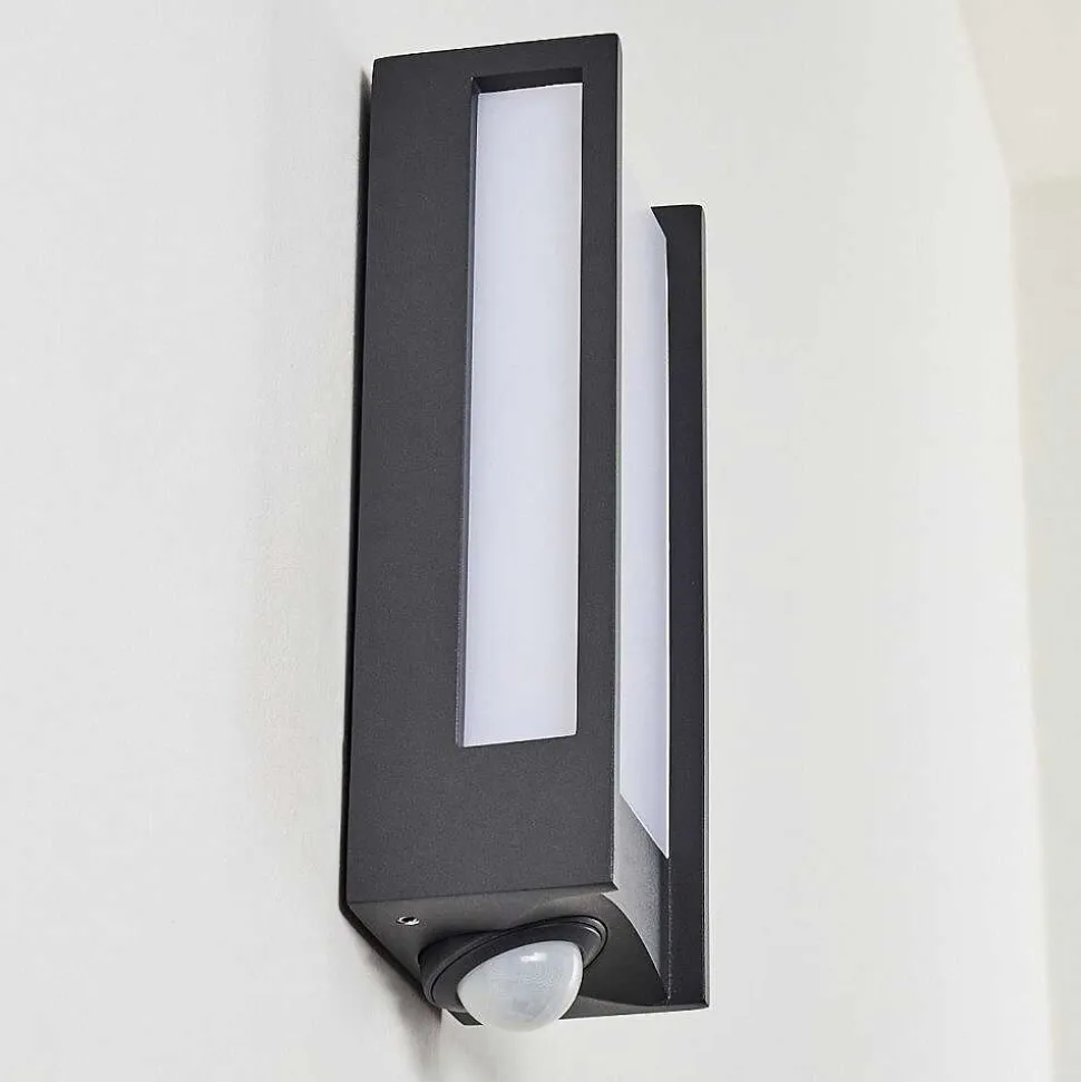 Applique Murale D'Exterieur Skove Led Anthracite, 1 Lumiere, Detecteur De Mouvement