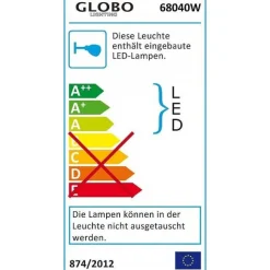 Applique Murale Globo Hyperion Chrome, 1 Lumiere