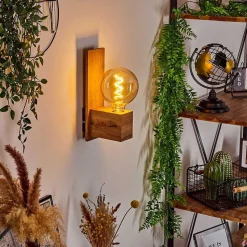 Applique Murale Heimola Brun, Couleur Bois, 1 Lumiere