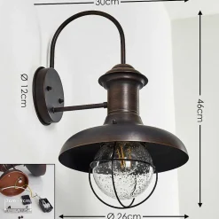 Applique Murale Lappo Rouille, 1 Lumiere