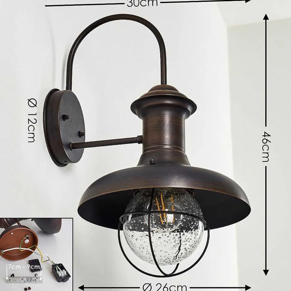 Applique Murale Lappo Rouille, 1 Lumiere