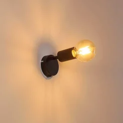 Applique Murale Maidford Noir, 1 Lumiere