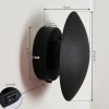 Applique Murale Mezia Led Noir, 1 Lumiere