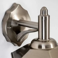 Applique Murale Moskau Down Acier Inoxydable, Transparent, 1 Lumiere