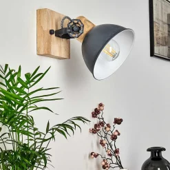 Applique Murale Orny Bois Clair, 1 Lumiere