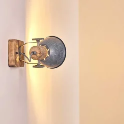 Applique Murale Orny Bois Clair, 1 Lumiere