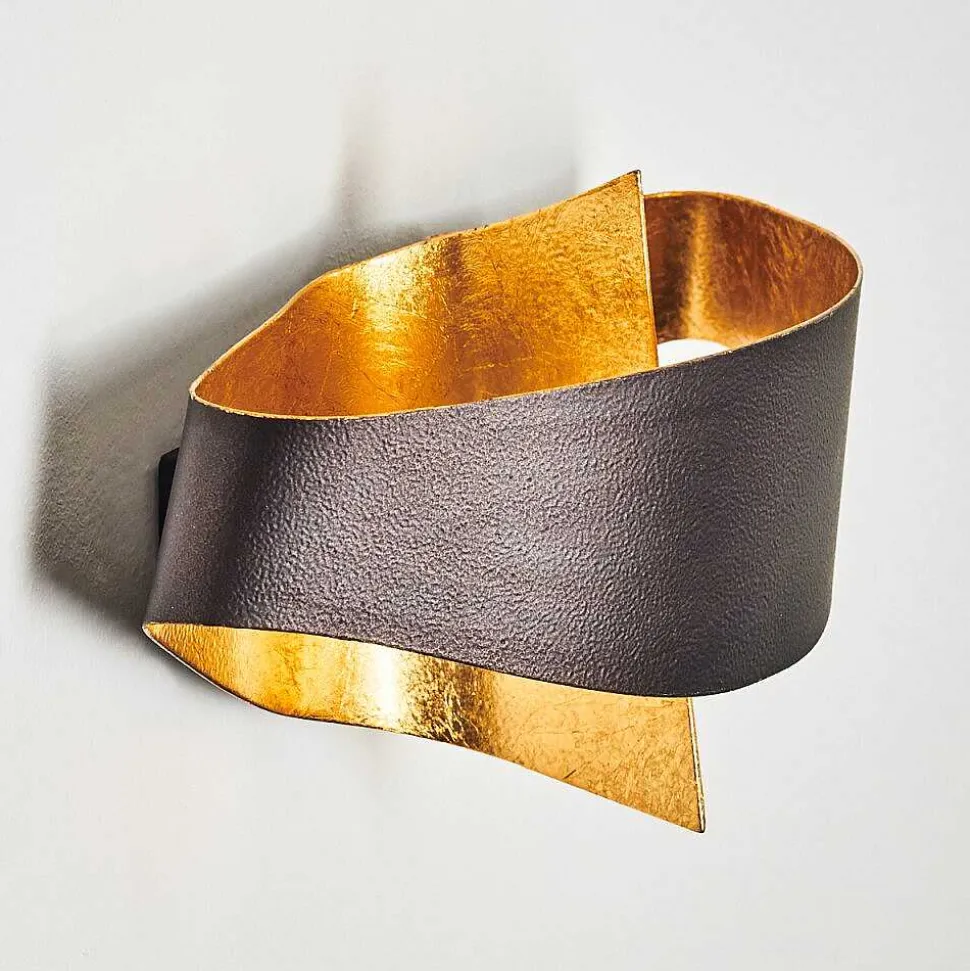 Applique Murale Padua Brun Dore, 2 Lumieres