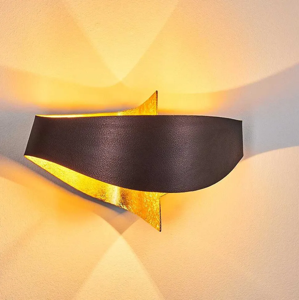 Applique Murale Padua Brun Dore, 2 Lumieres