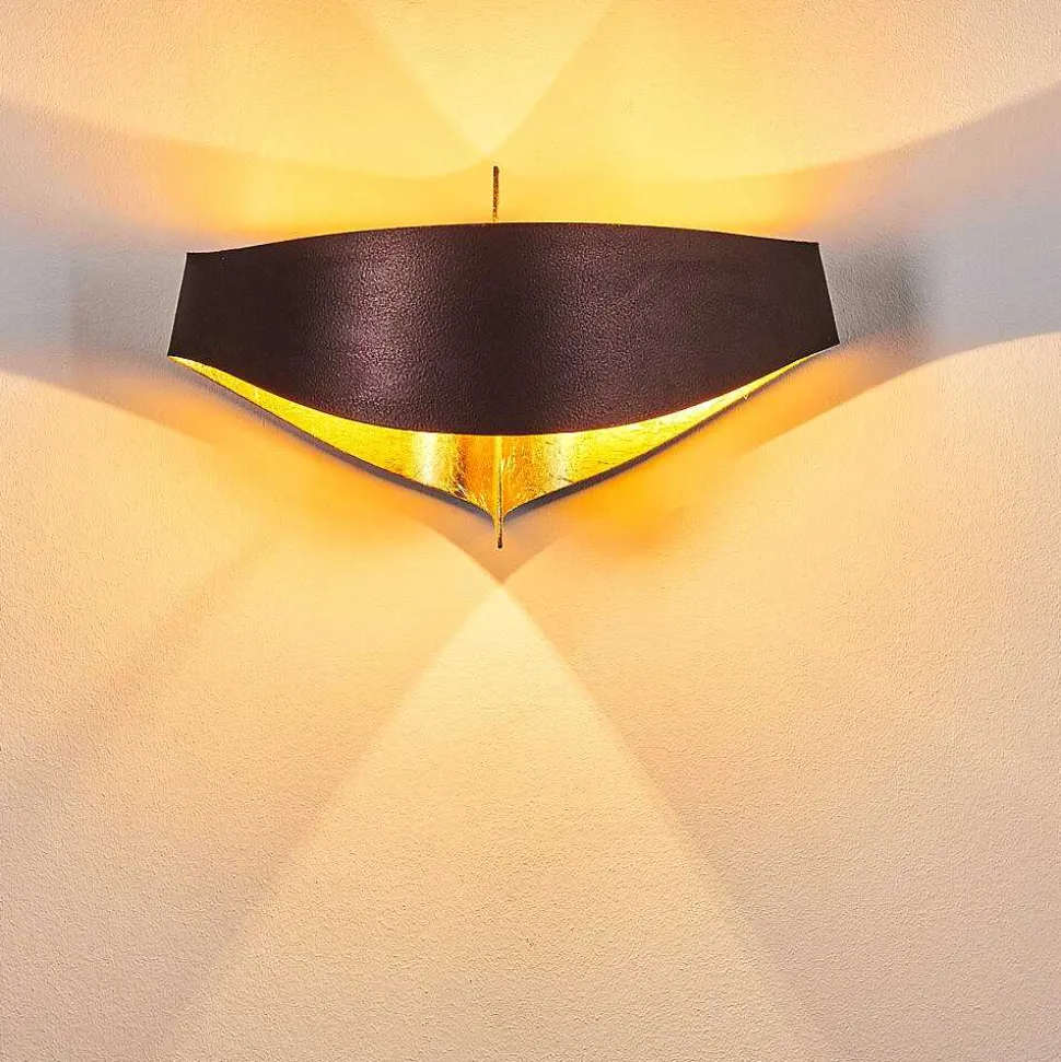 Applique Murale Padua Brun Dore, 2 Lumieres