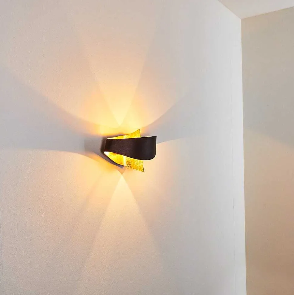 Applique Murale Padua Brun Dore, 2 Lumieres