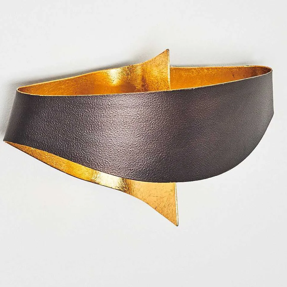 Applique Murale Padua Brun Dore, 2 Lumieres