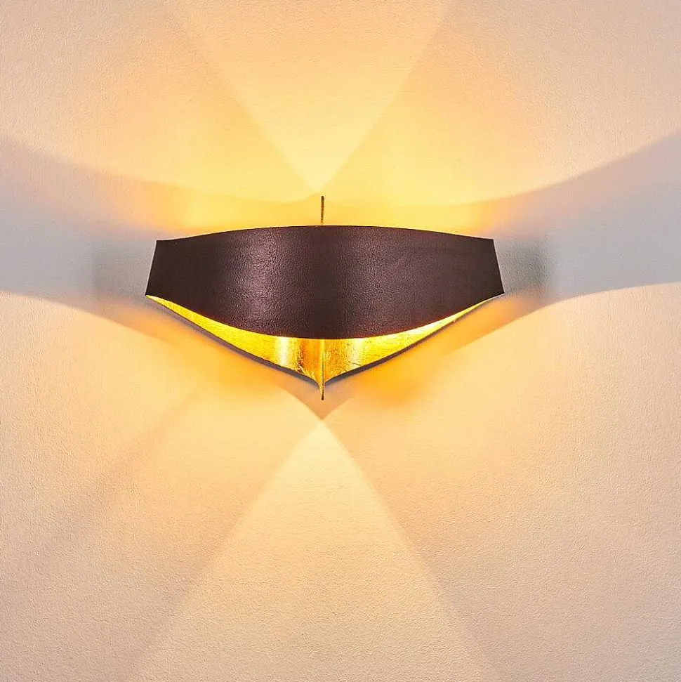 Applique Murale Padua Brun Dore, 2 Lumieres