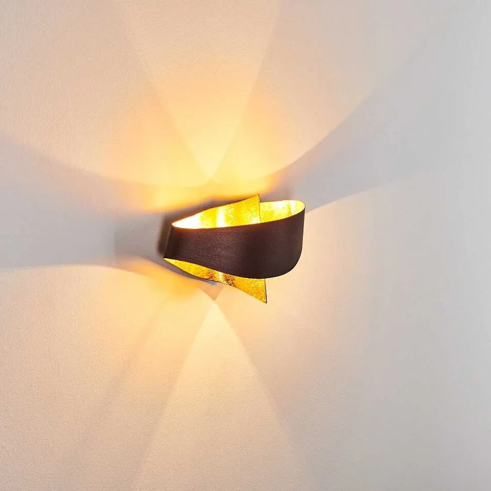 Applique Murale Padua Brun Dore, 2 Lumieres