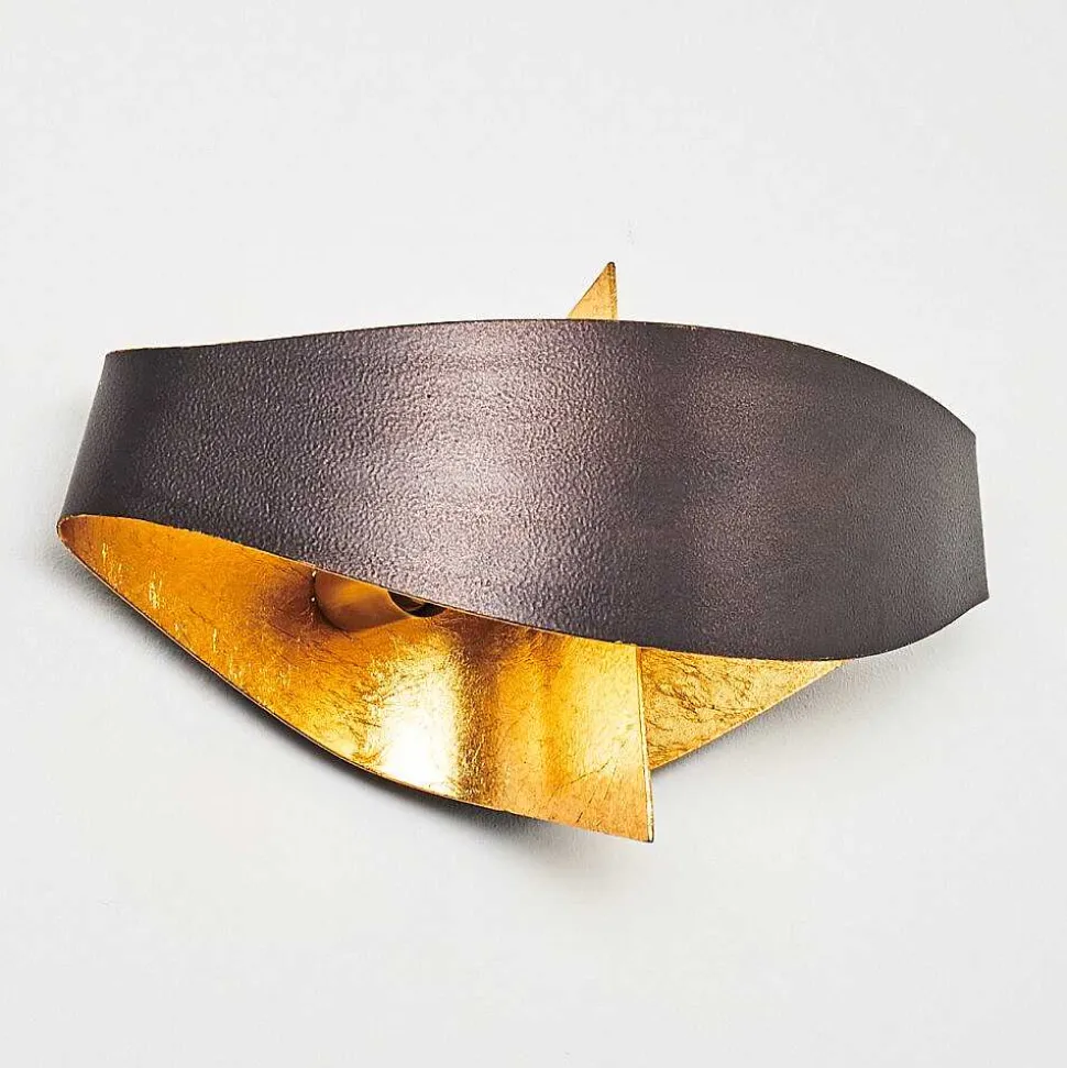 Applique Murale Padua Brun Dore, 2 Lumieres