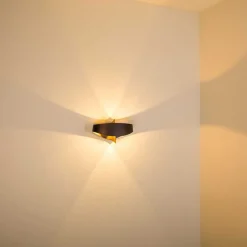 Applique Murale Padua Led Brun, 2 Lumieres