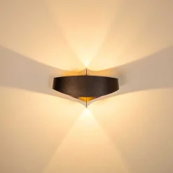 Applique Murale Padua Led Brun, 2 Lumieres