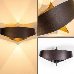 Applique Murale Padua Led Brun, 2 Lumieres