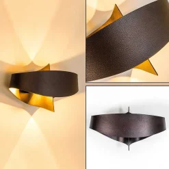 Applique Murale Padua Led Brun, 2 Lumieres